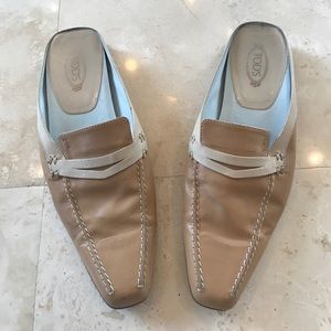 TOD’S mules, two-tone beige